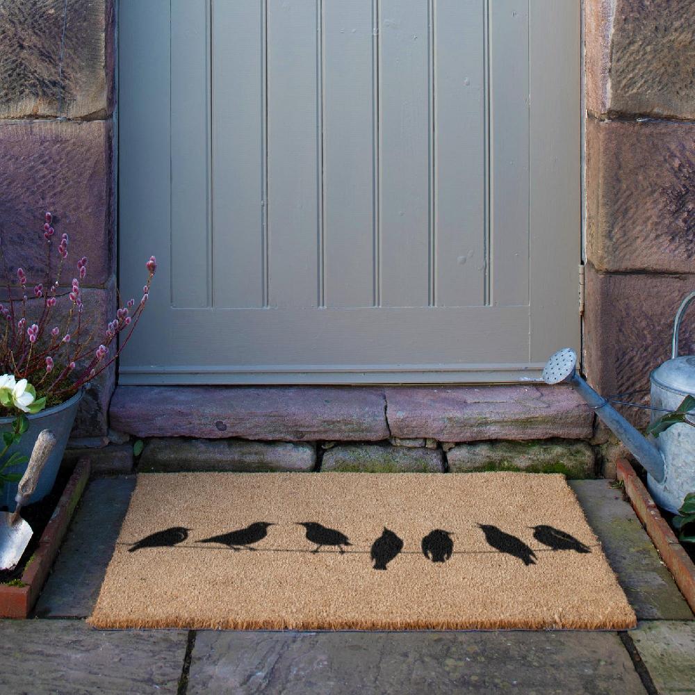 Artsy Doormats Birds On Wire Doormat (90 X 60cm)