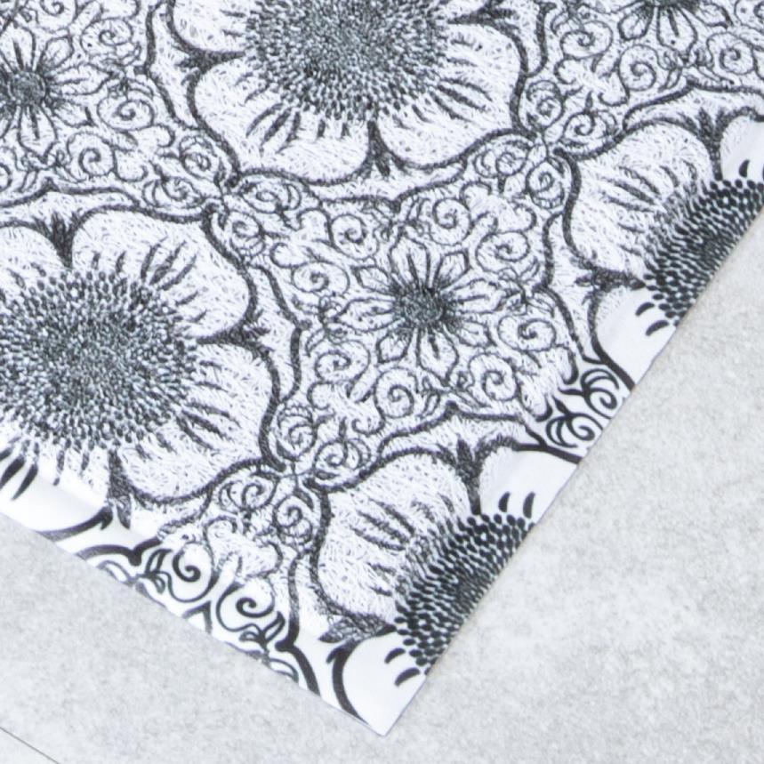 Artsy Doormats Black Flower Doormat (70 X 40cm)