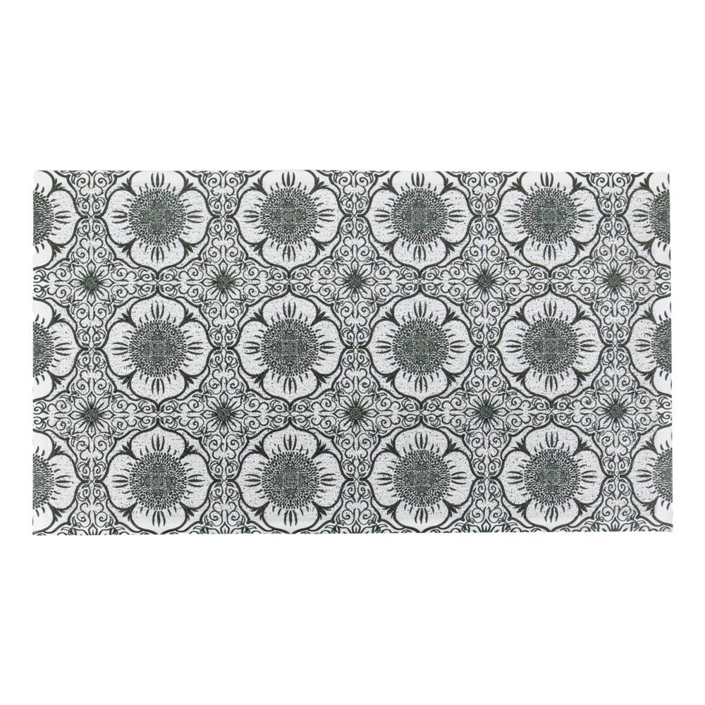 Artsy Doormats Black Flower Doormat (70 X 40cm)