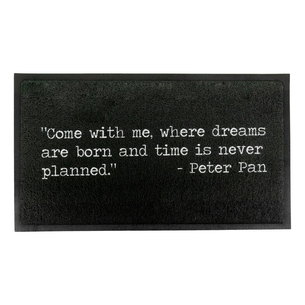 Artsy Doormats Black Peter Pan Doormat (70 X 40cm)