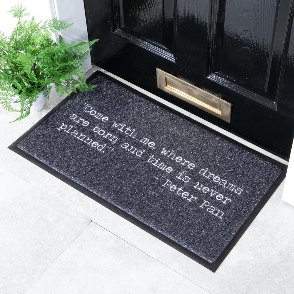 artsy doormats Black Peter Pan Doormat (70 x 40cm)