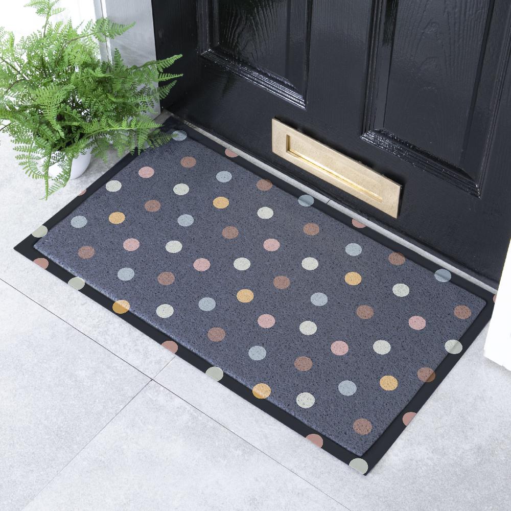 artsy doormats Black Polka Dots Doormat (70 x 40cm)