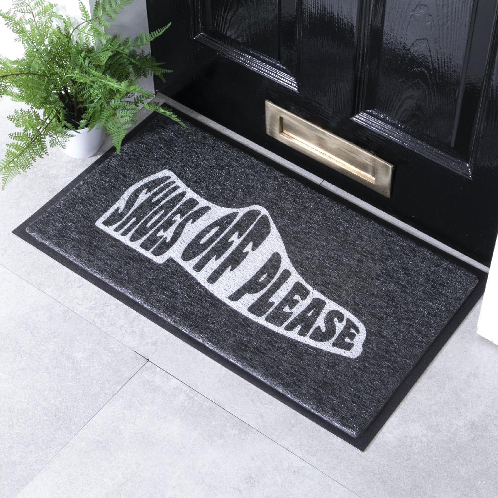 artsy doormats Black Shoes Off Doormat (70 x 40cm)