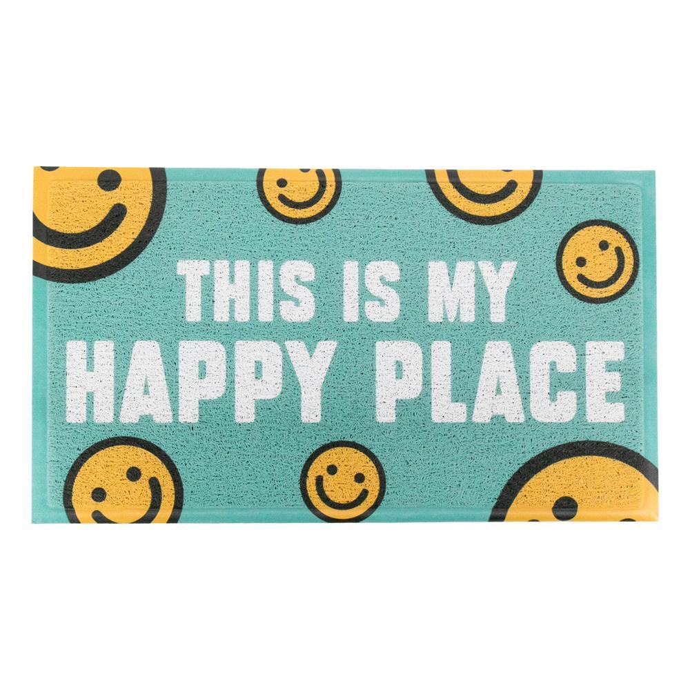 Artsy Doormats Blue Happy Place Doormat (70 X 40cm)