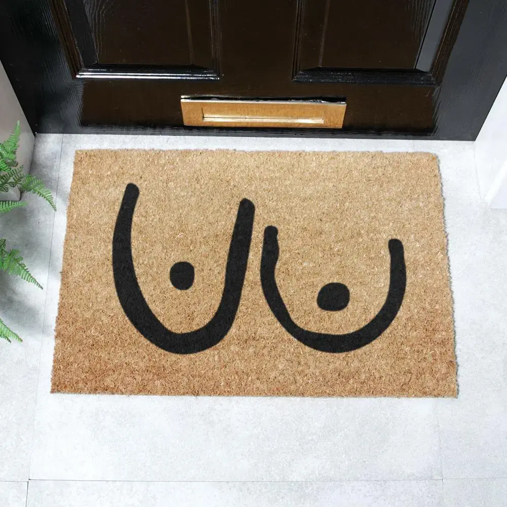 artsy doormats Boobies Doormat