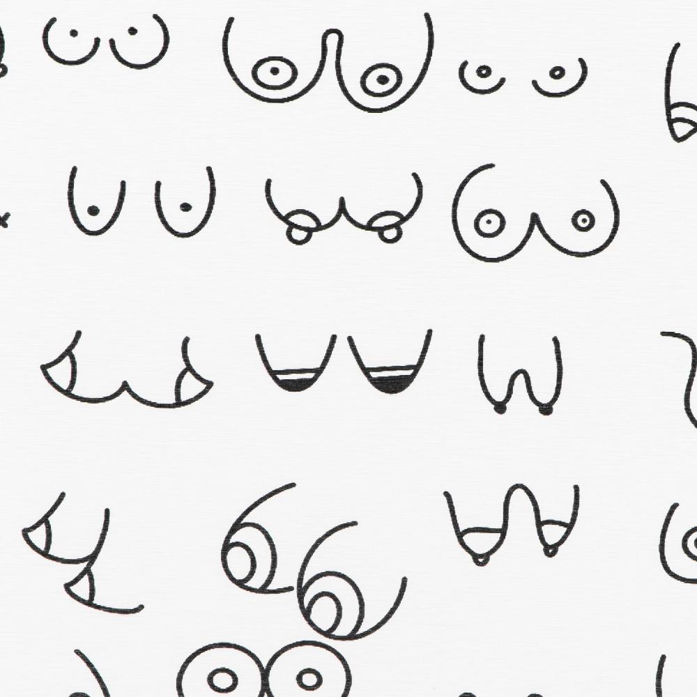 Artsy Doormats Boobs White Stone Non Slip Bath Mat