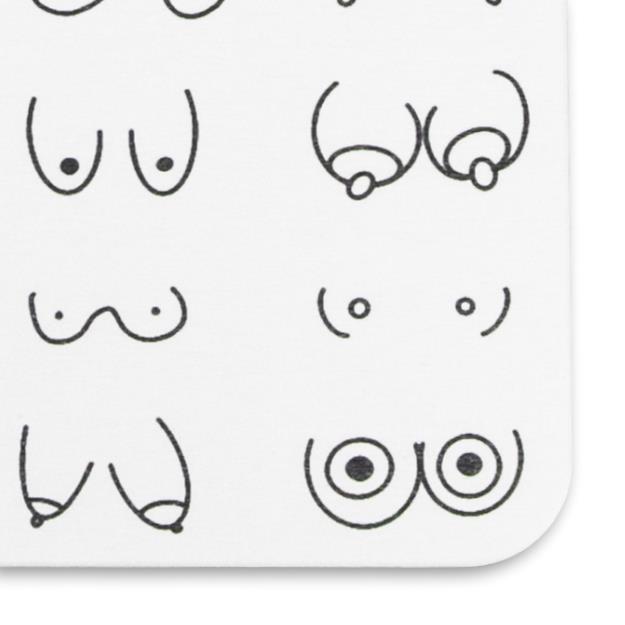 Artsy Doormats Boobs White Stone Non Slip Bath Mat