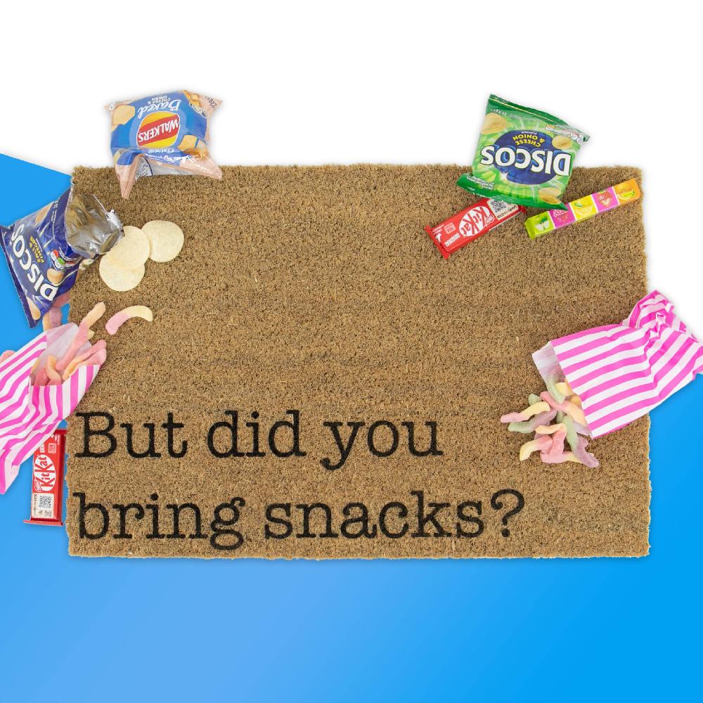 artsy doormats But Did You Bring Snacks Doormat