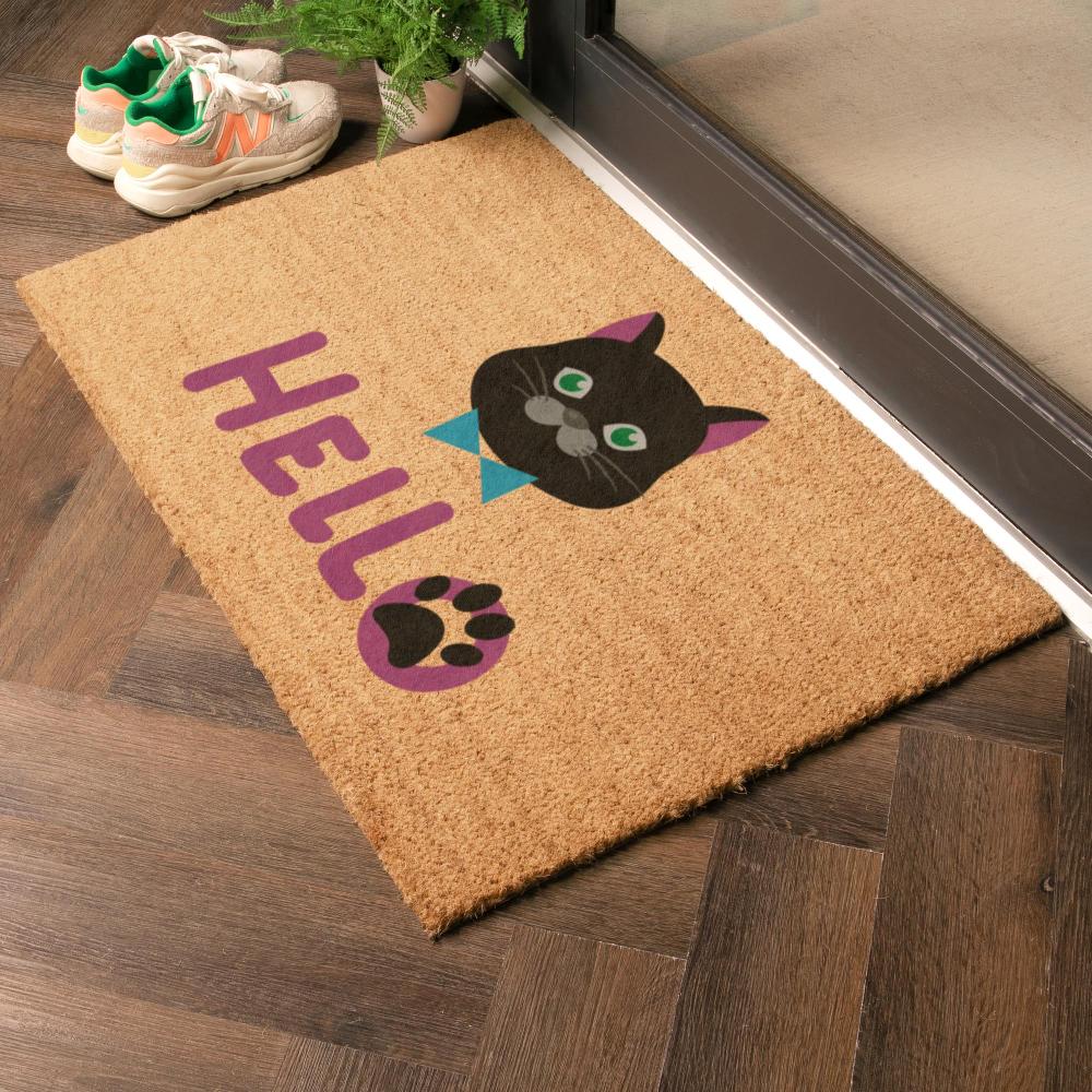 Artsy Doormats Cat Hello Doormat (90 X 60cm)