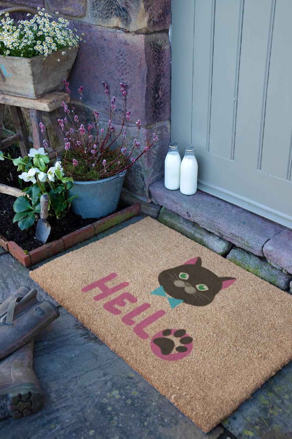 Artsy Doormats Cat Hello Doormat (90 X 60cm)
