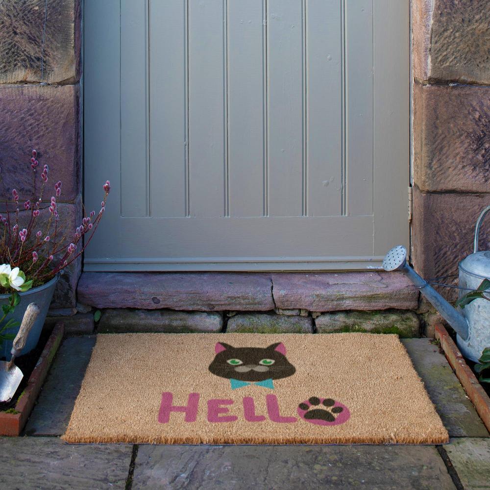 Artsy Doormats Cat Hello Doormat (90 X 60cm)