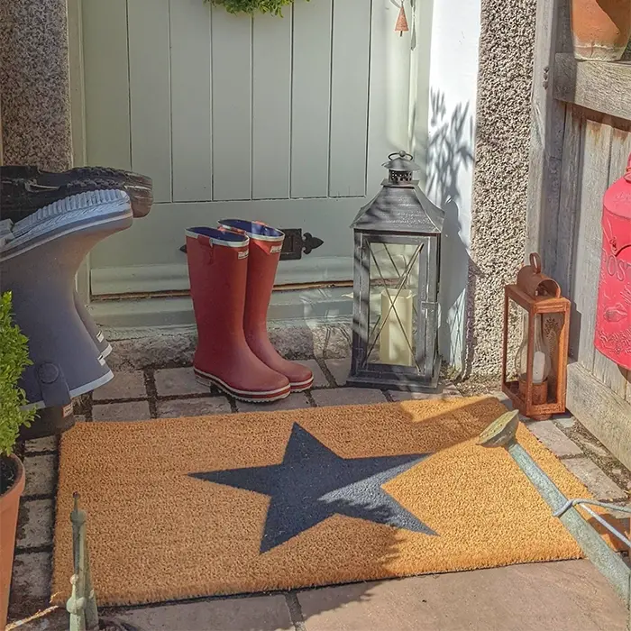 Artsy Doormats Country Star Large Grey Doormat