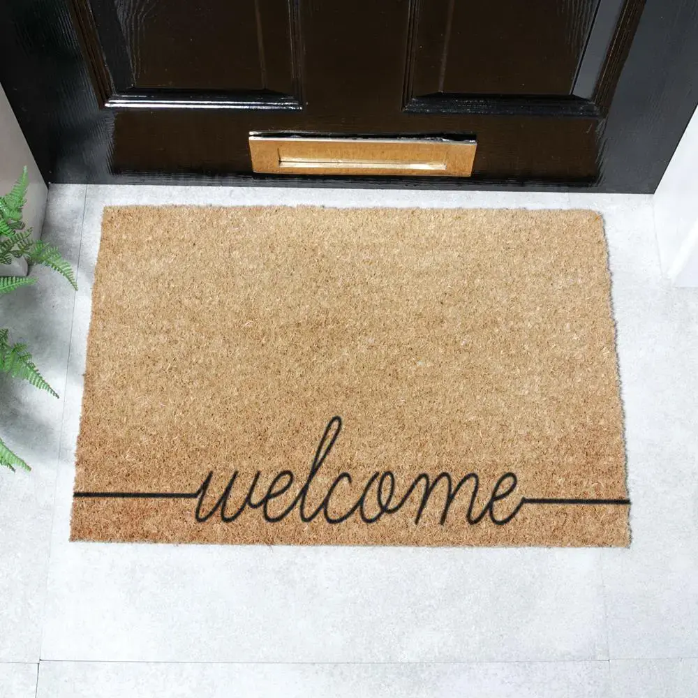 artsy doormats Curly Welcome Doormat