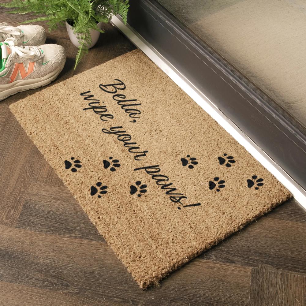 Artsy Doormats Dog Wipe Your Paws Custom Doormat