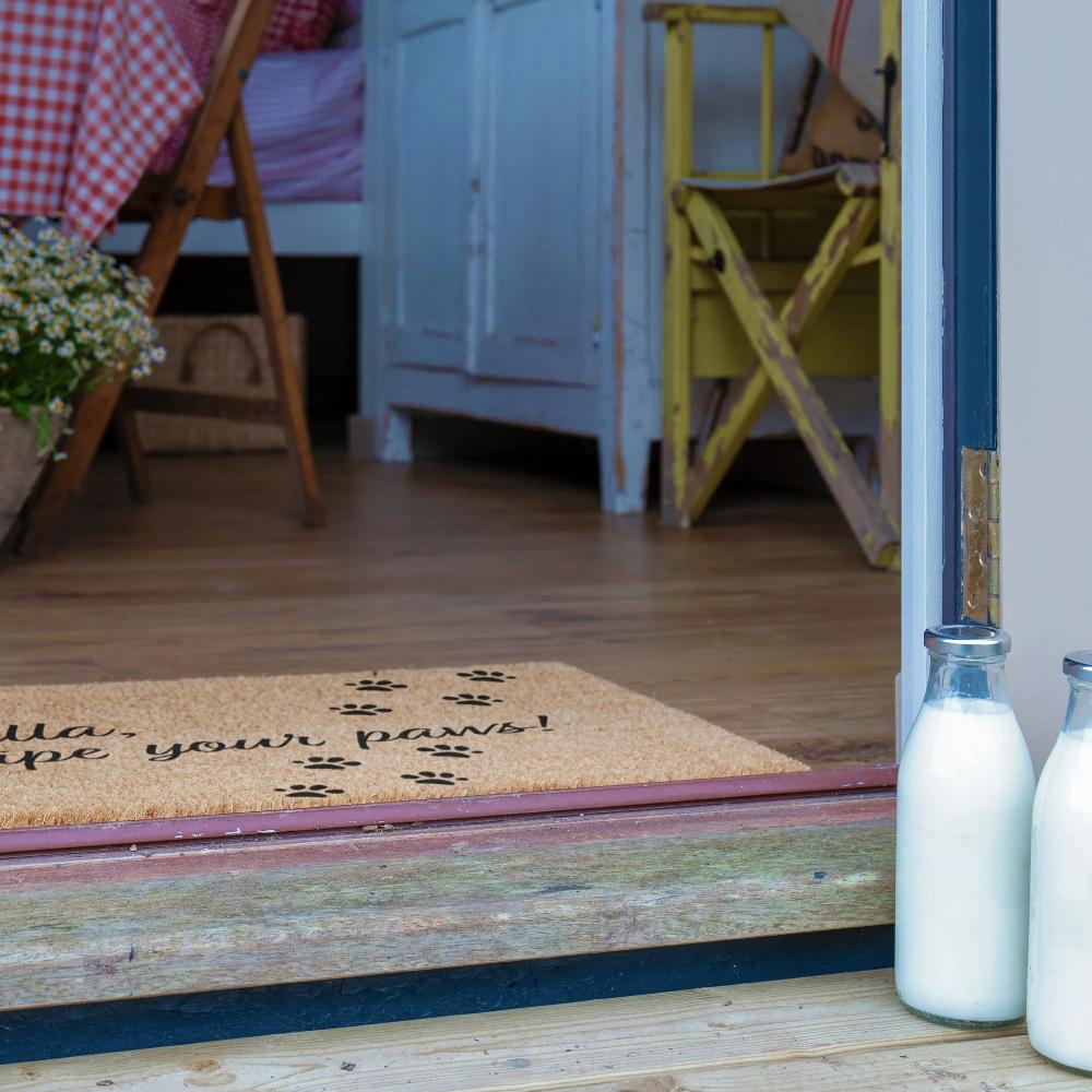 Artsy Doormats Dog Wipe Your Paws Custom Doormat