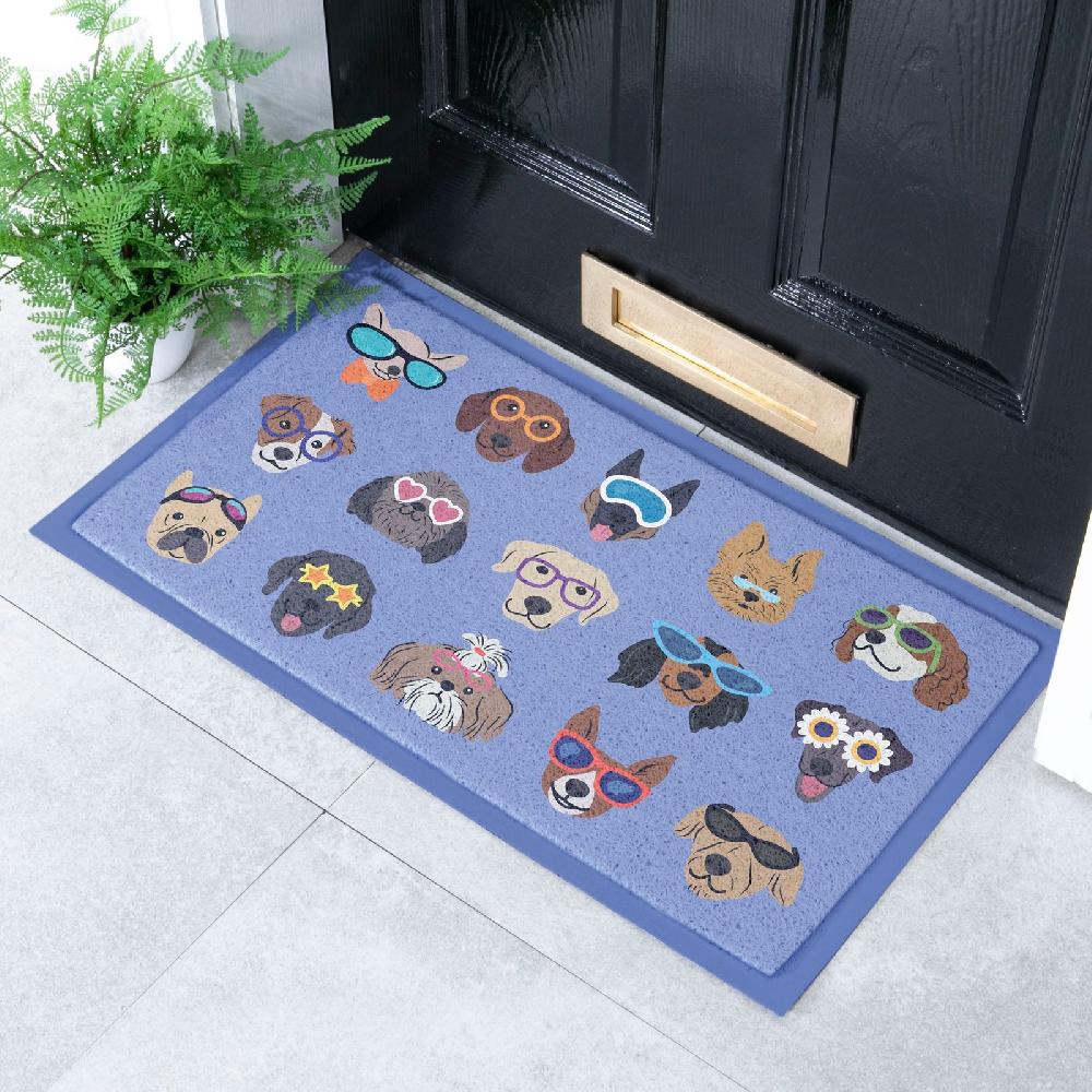 artsy doormats Dogs with Glasses Doormat (70 x 40cm)