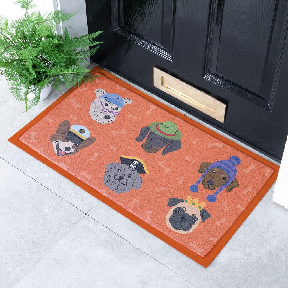 artsy doormats Dogs with Hats Doormat (70 x 40cm)