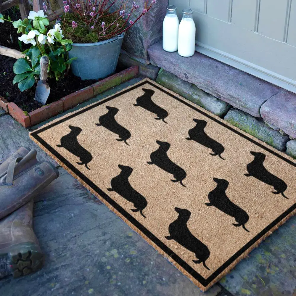 artsy doormats Extra Large Dachshund Doormat