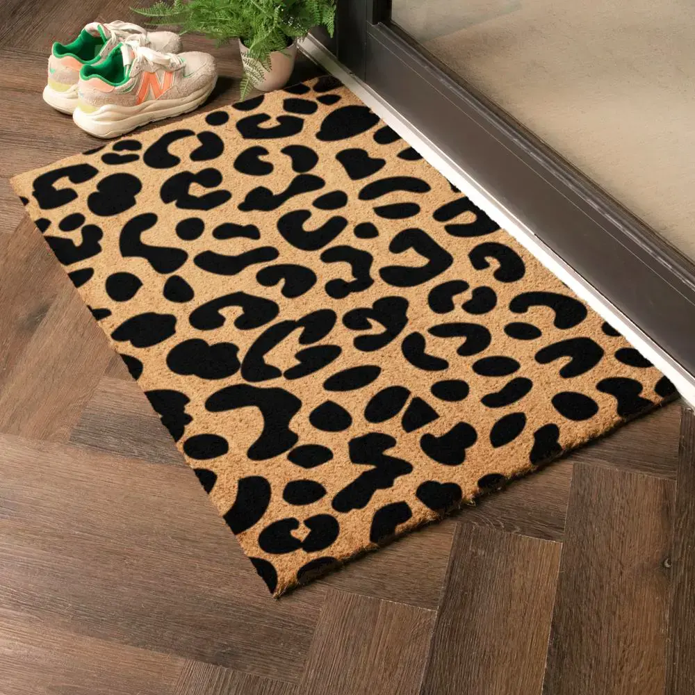 Artsy Doormats Extra Large Leopard Print Doormat
