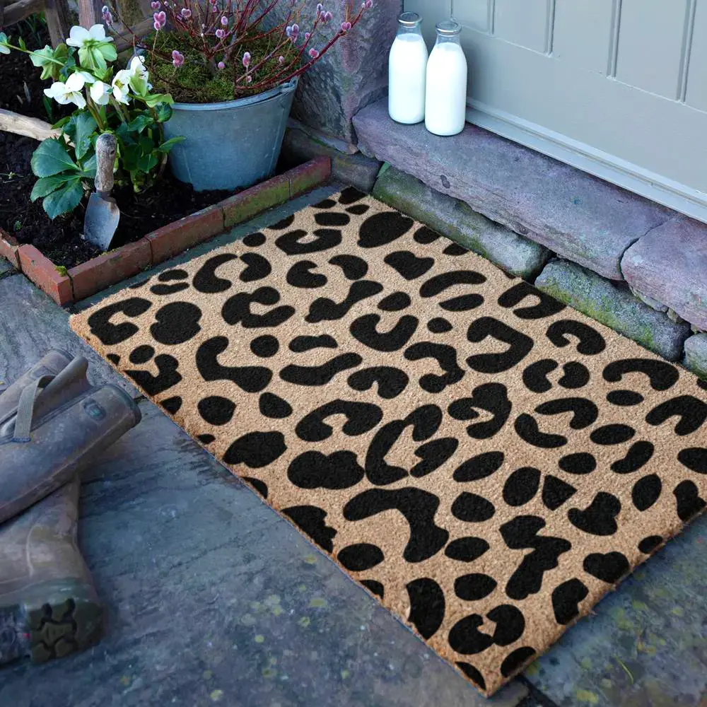 artsy doormats Extra Large Leopard Print Doormat