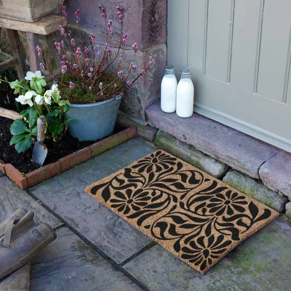 Artsy Doormats Flower Swirls Doormat