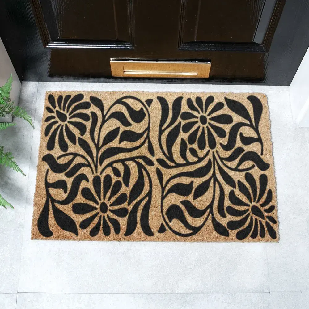 artsy doormats Flower Swirls Doormat