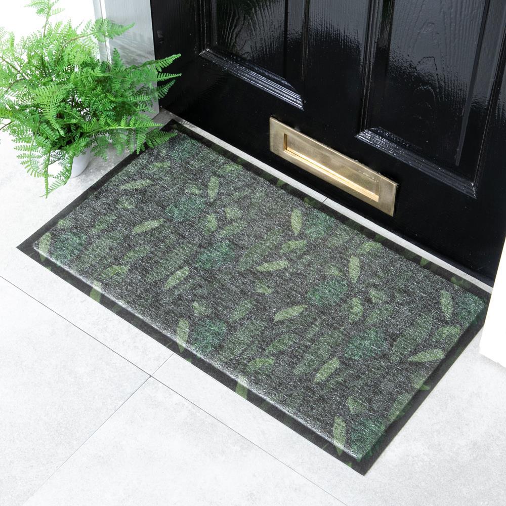 artsy doormats Green Jungle Leaf Doormat (70 x 40cm)