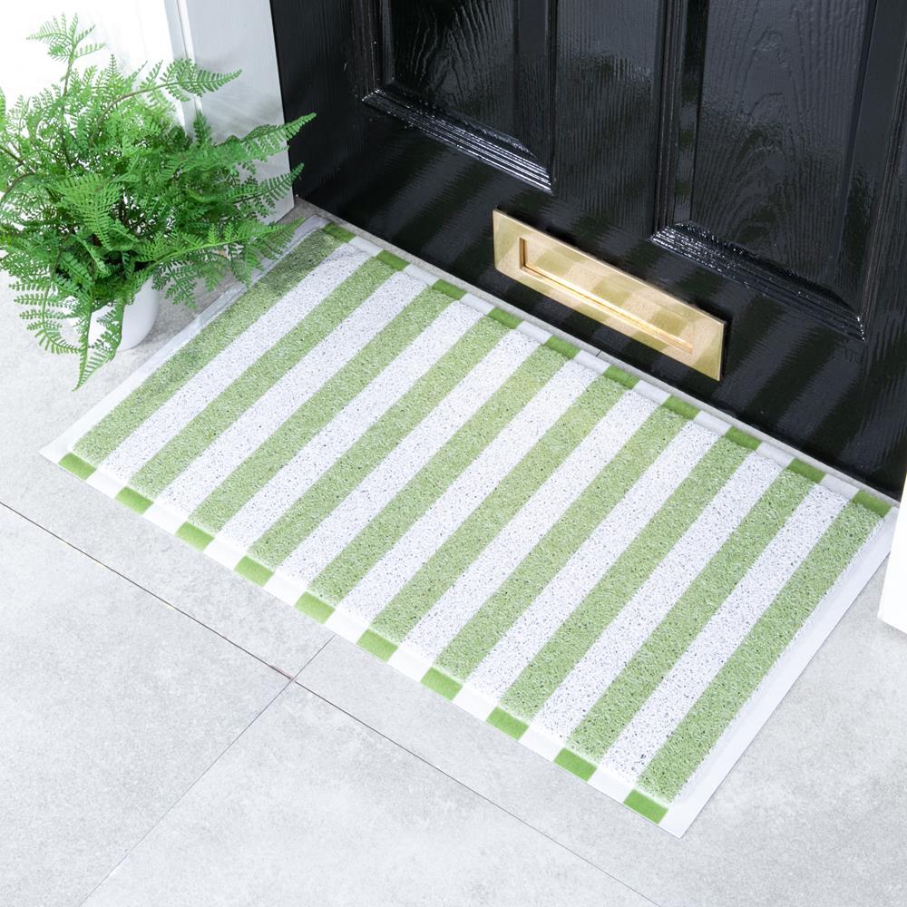 artsy doormats Green Striped Doormat (70 x 40cm)
