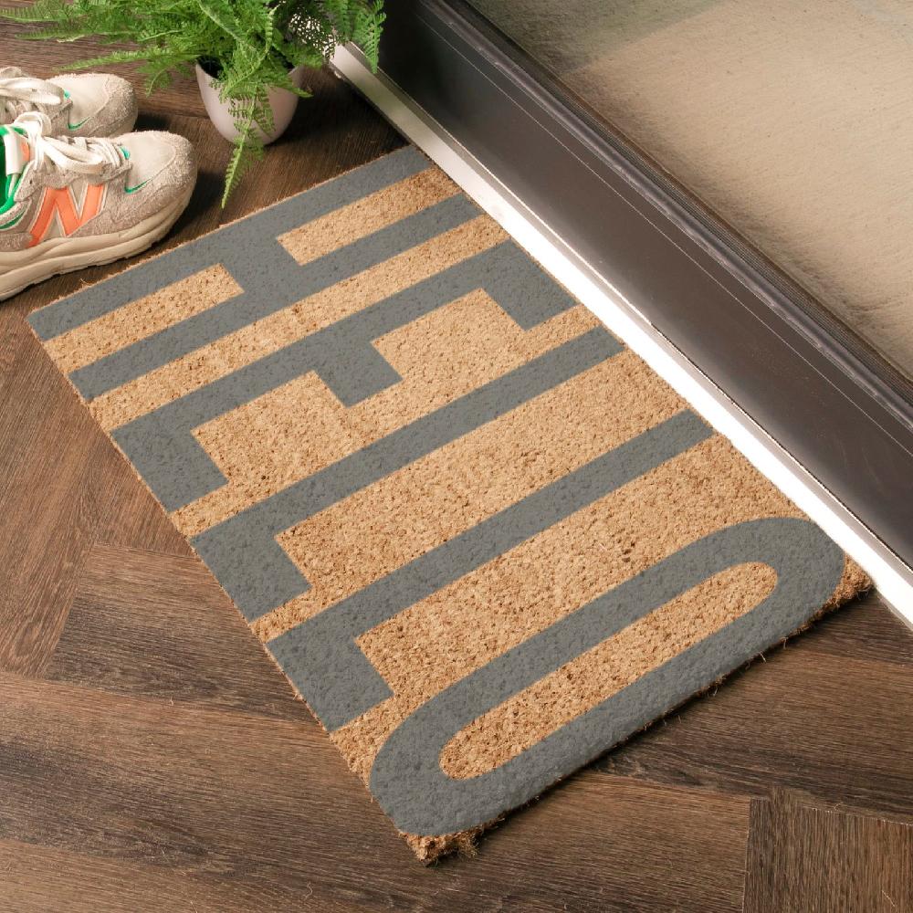 Artsy Doormats Grey Big Hello Doormat