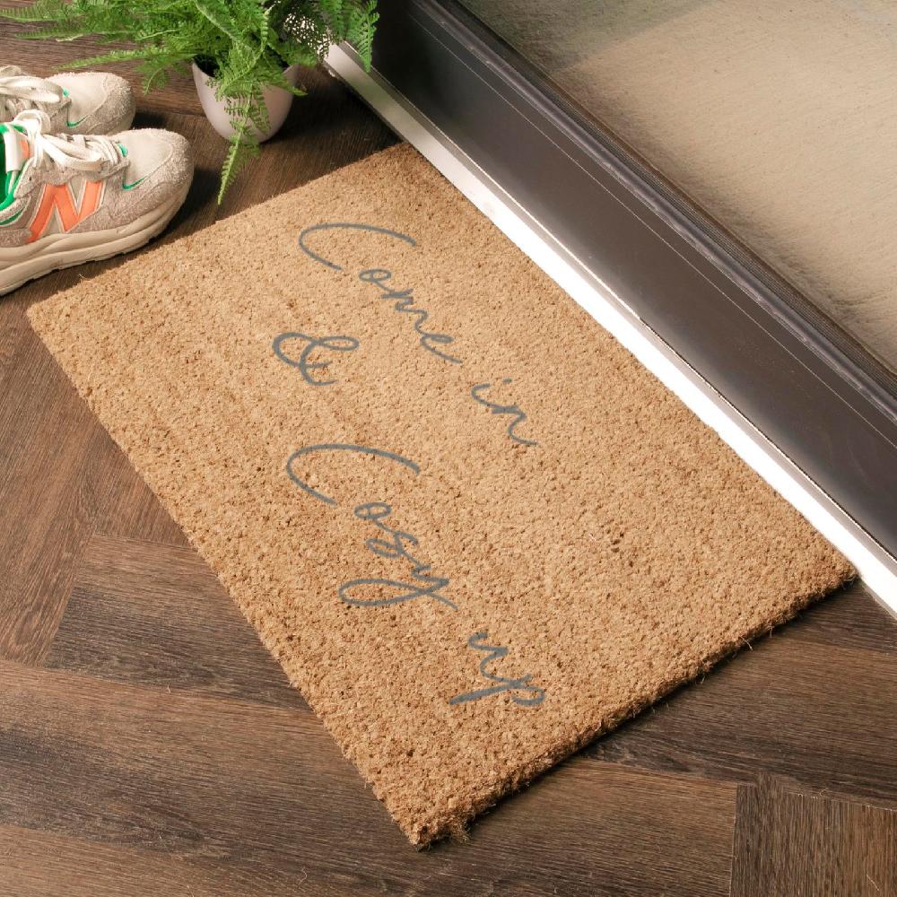 Artsy Doormats Grey Come In & Cosy Up Doormat
