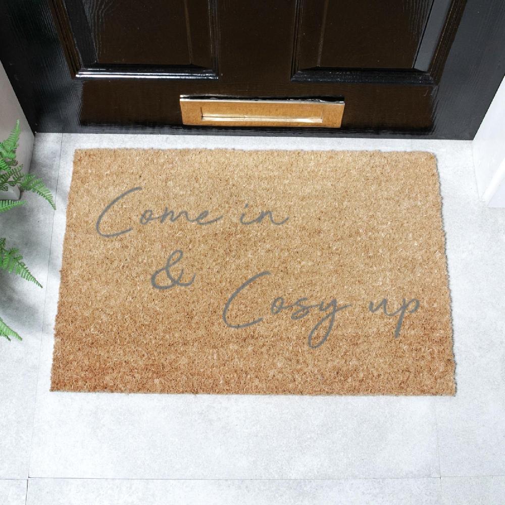 artsy doormats Grey Come In & Cosy Up Doormat