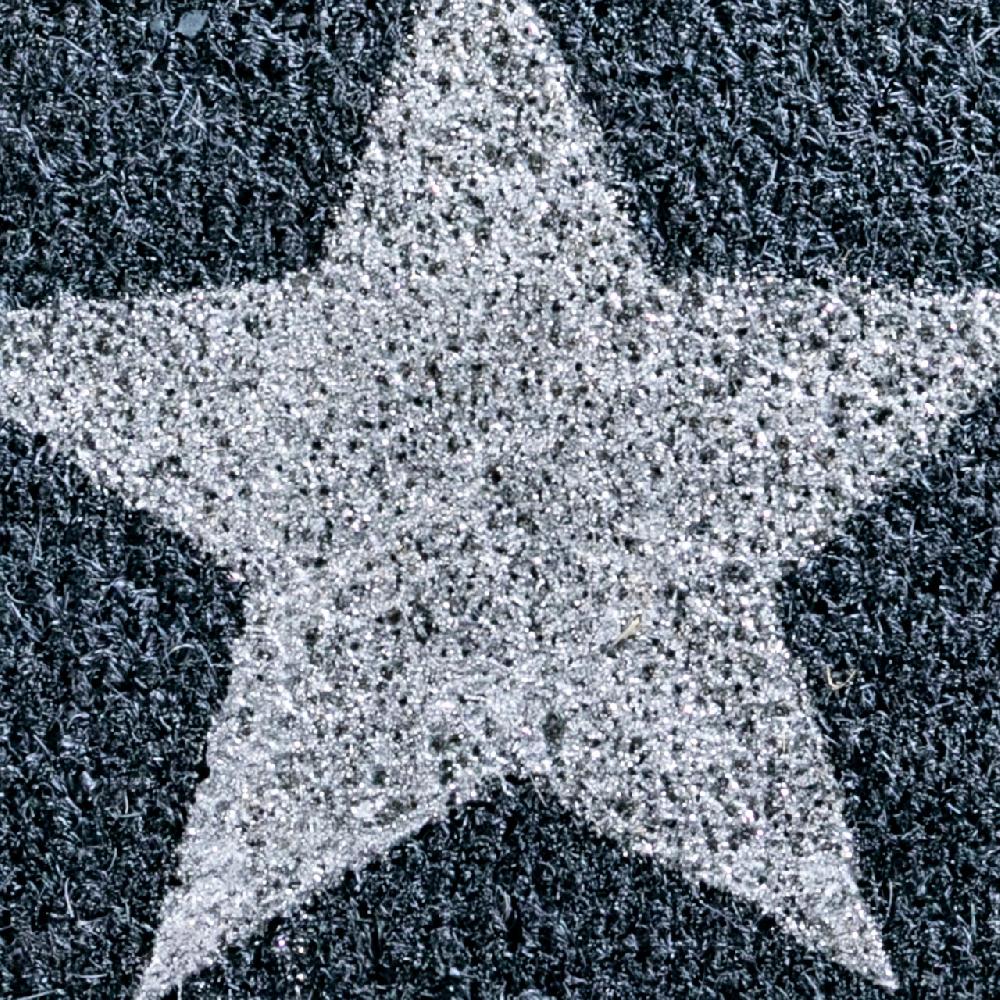 Artsy Doormats Grey Glitter Star Doormat