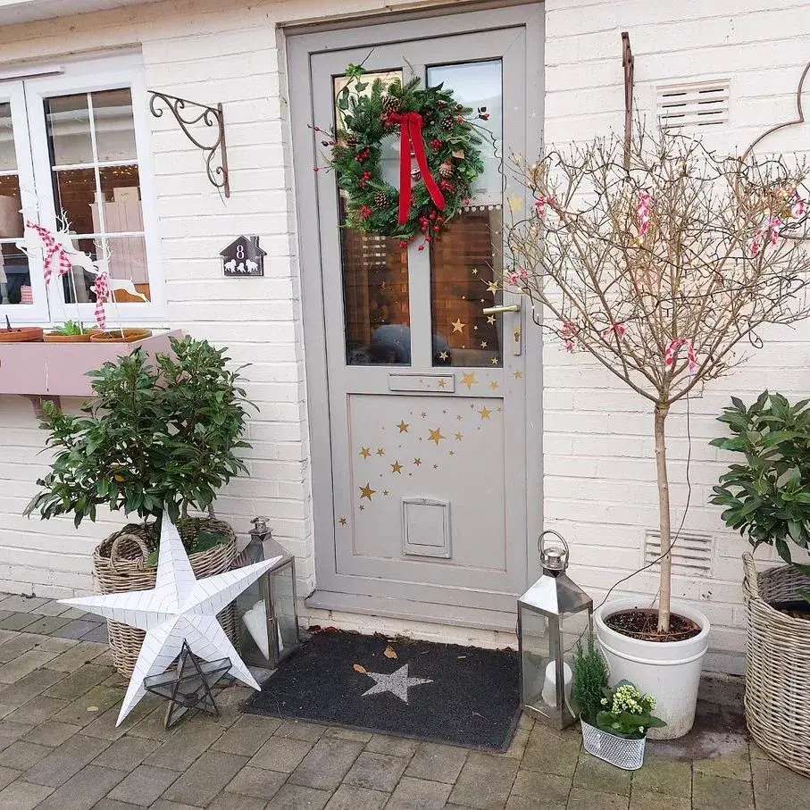 Artsy Doormats Grey Glitter Star Doormat