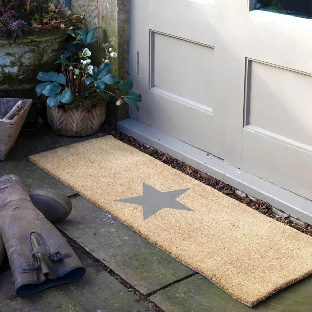 artsy doormats Grey Star Double Doormat
