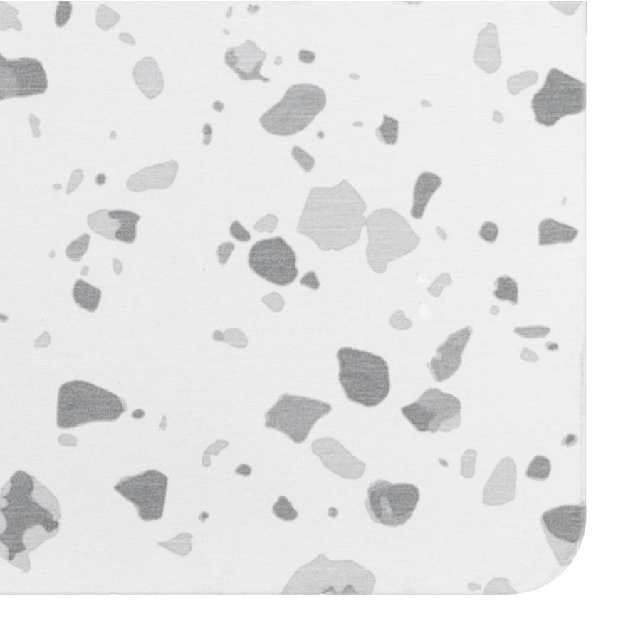 Artsy Doormats Grey Terrazzo White Stone Bath Mat