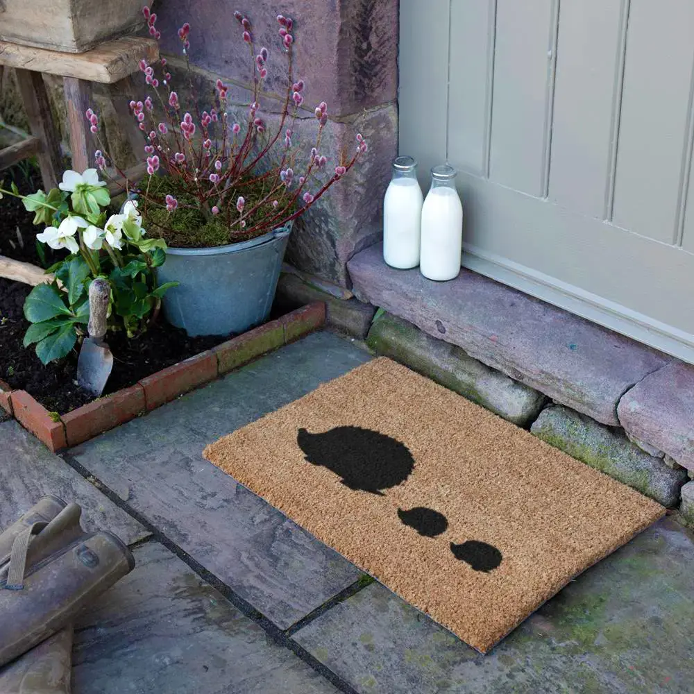 Artsy Doormats Hedgehog Family Doormat