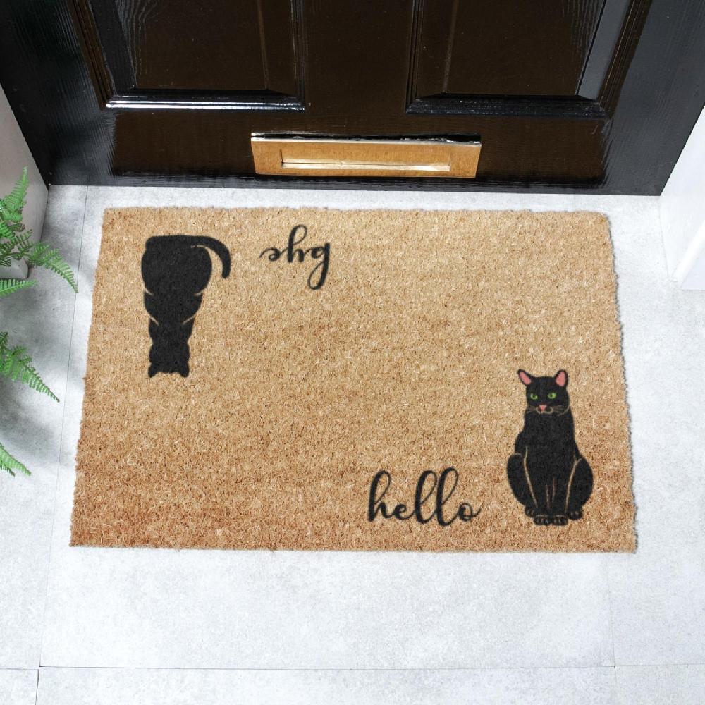 artsy doormats Hello Bye Cats Doormat (60 x 40cm)