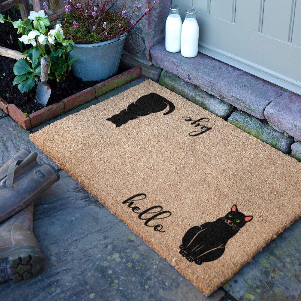 artsy doormats Hello Bye Cats Doormat (90 x 60cm)