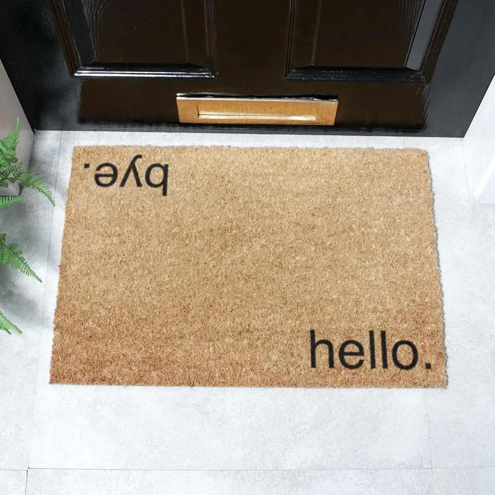 artsy doormats Hello Bye Doormat