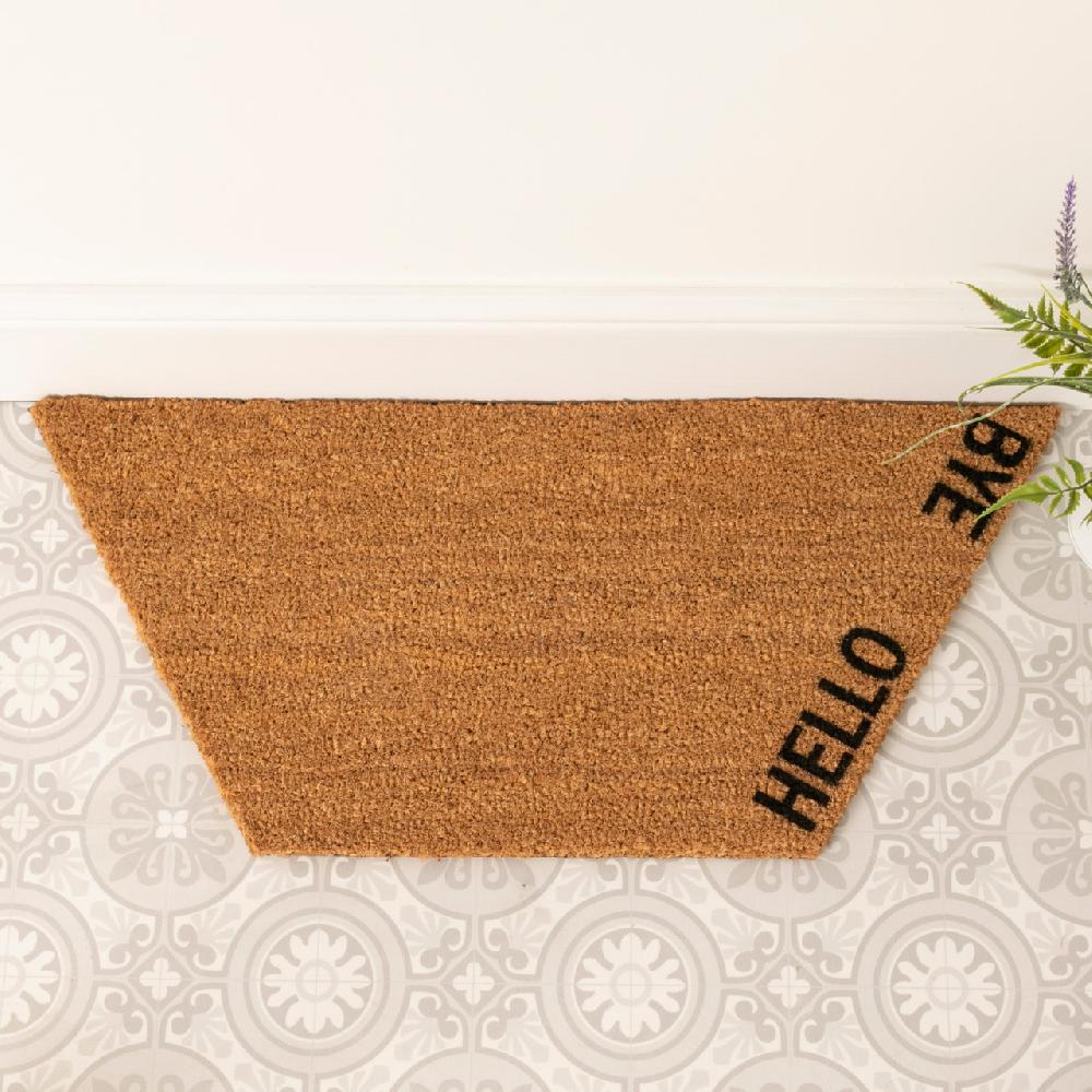 artsy doormats Hello Bye Hex Doormat