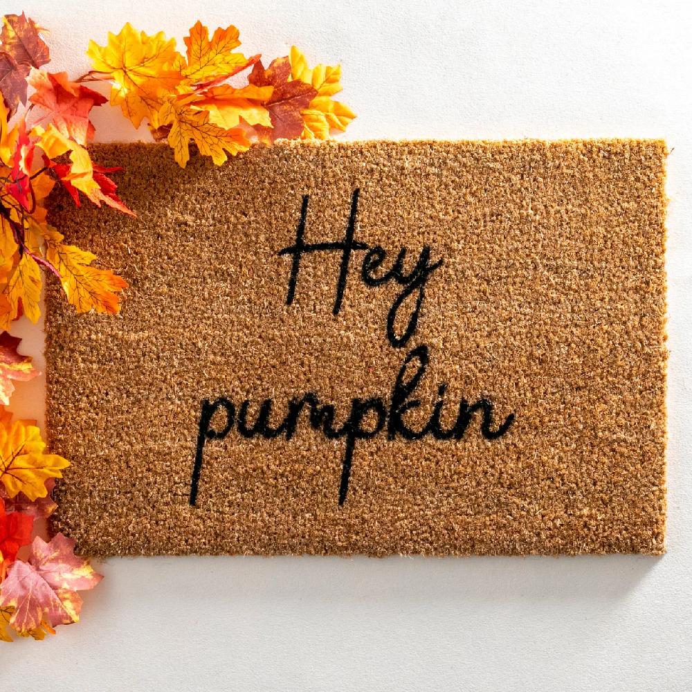 artsy doormats Hey Pumpkin Doormat