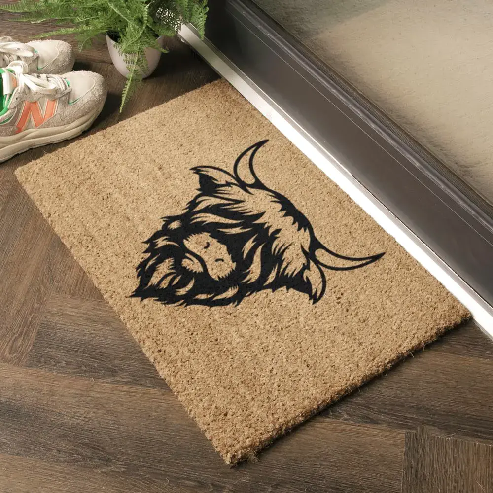 Artsy Doormats Highland Cow Doormat