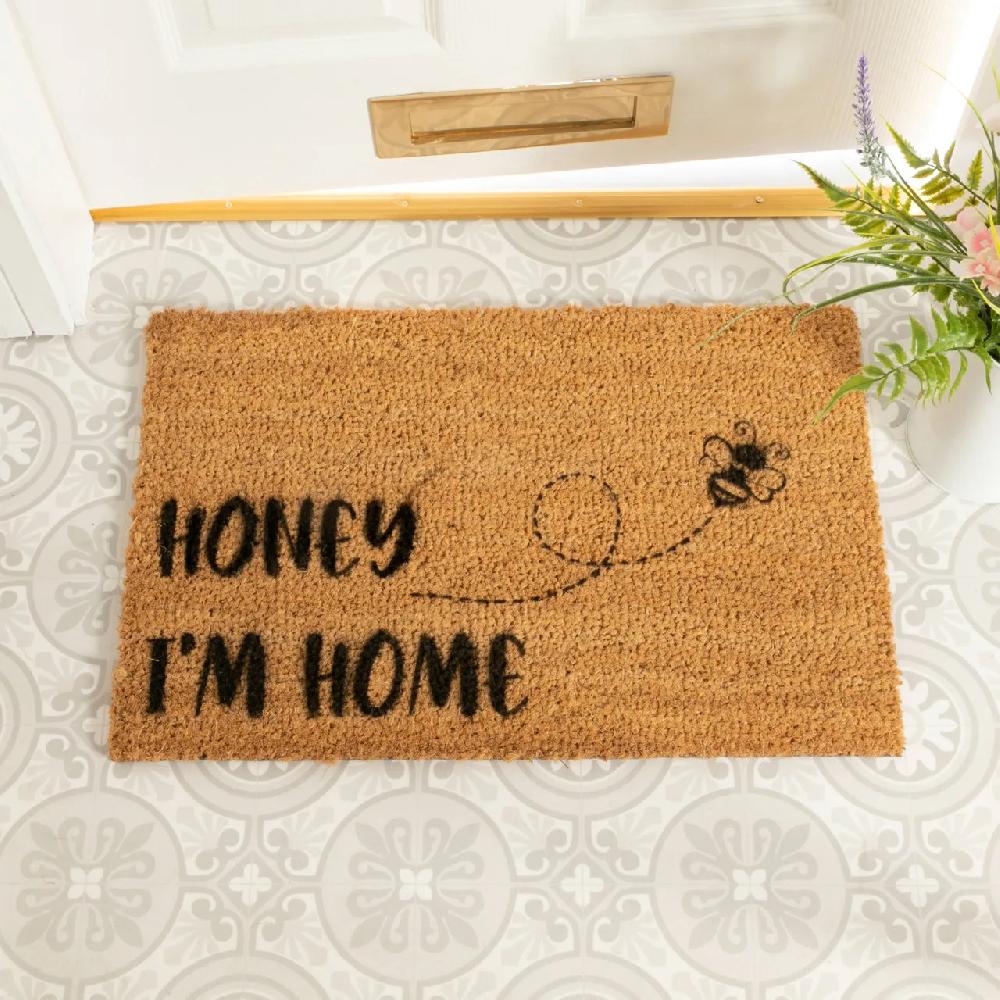 artsy doormats Honey I’m Home Bee Doormat