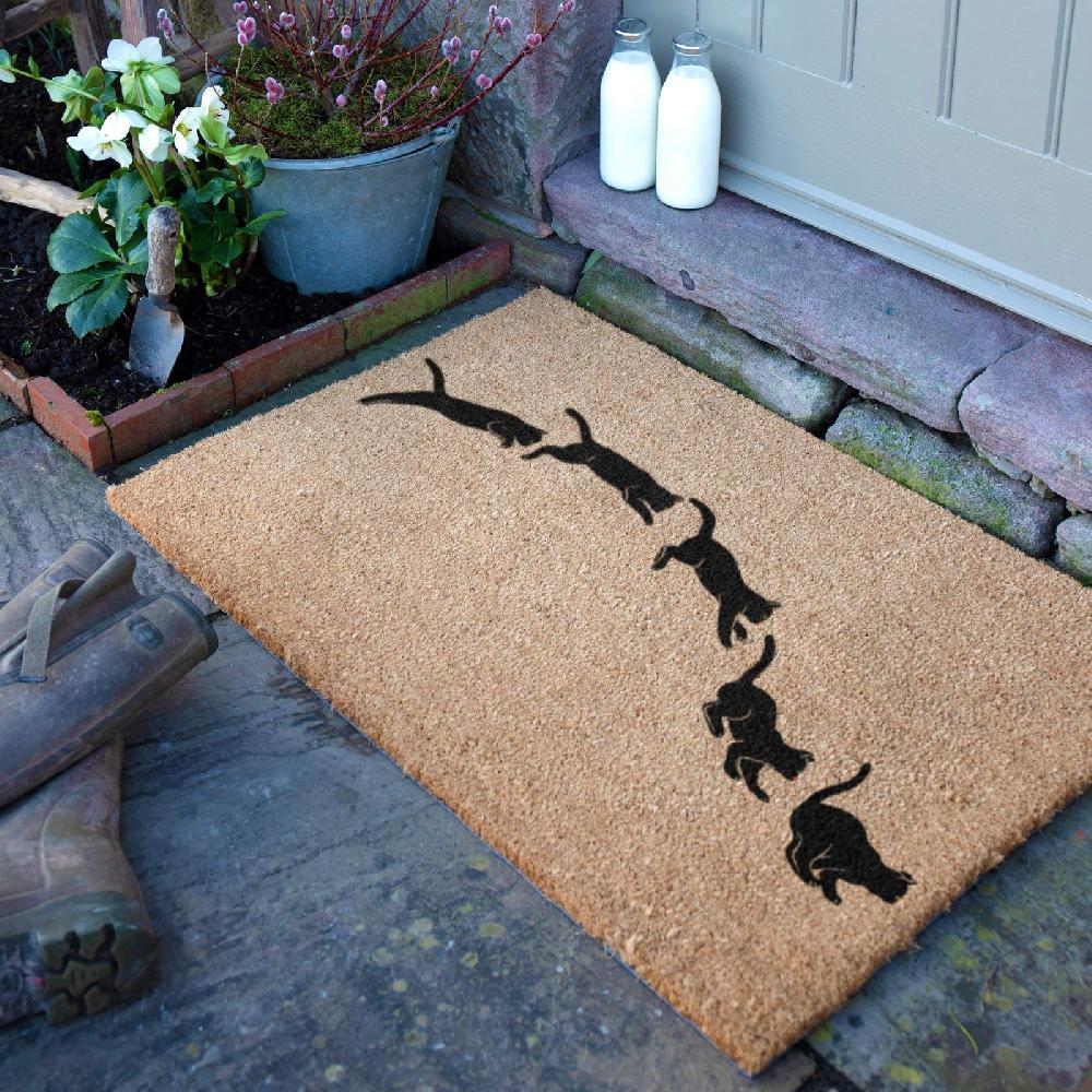 artsy doormats Jumping Cats Doormat (90 x 60cm)