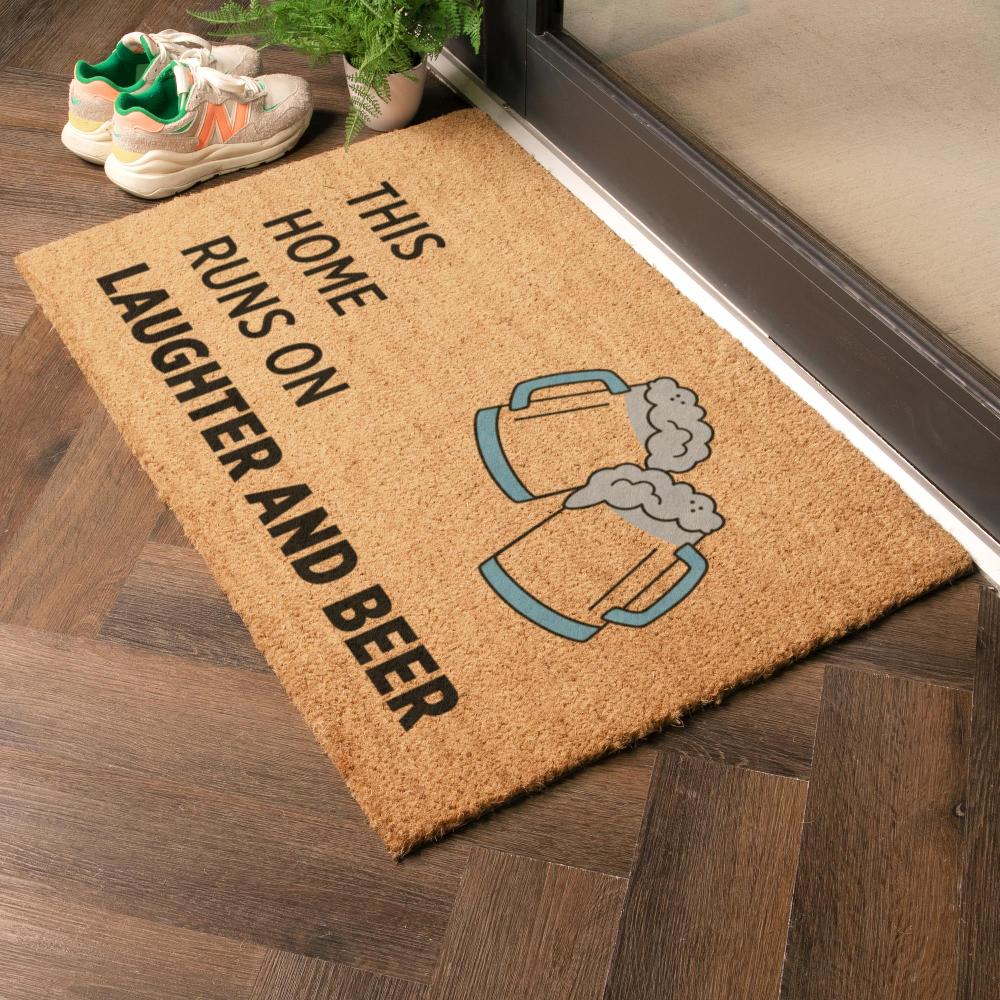 Artsy Doormats Laughter And Beer Doormat (90 X 60cm)