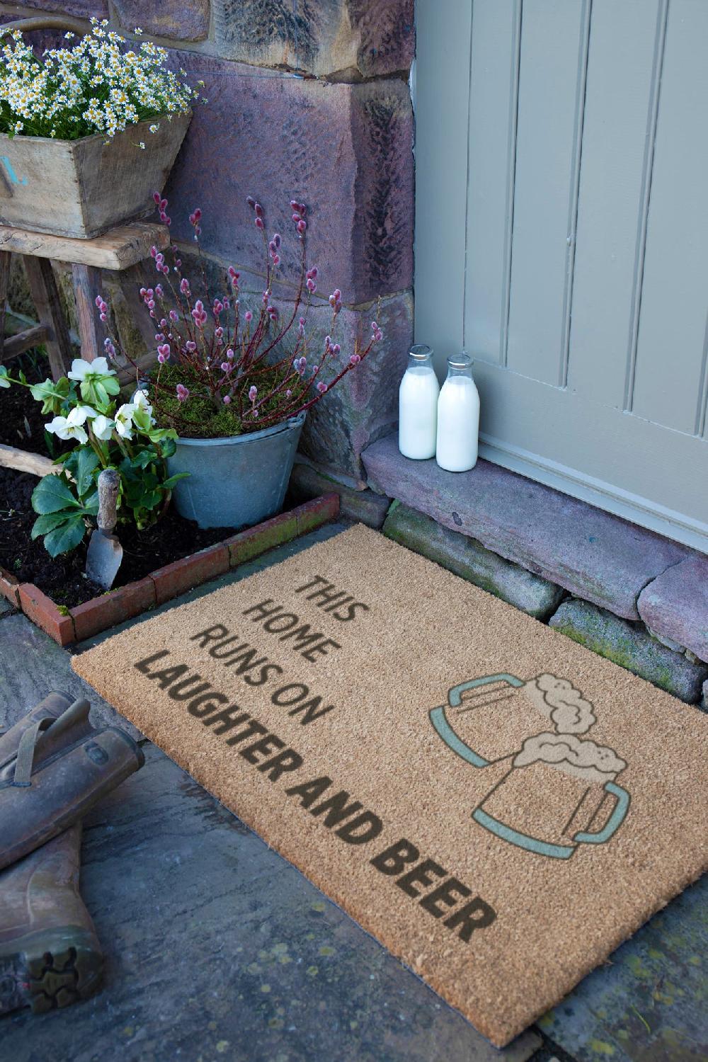 Artsy Doormats Laughter And Beer Doormat (90 X 60cm)