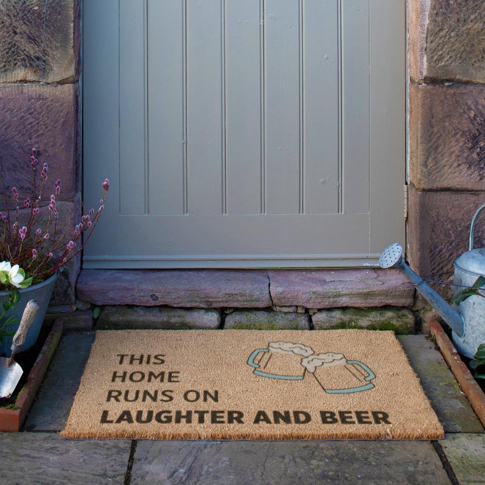 Artsy Doormats Laughter And Beer Doormat (90 X 60cm)
