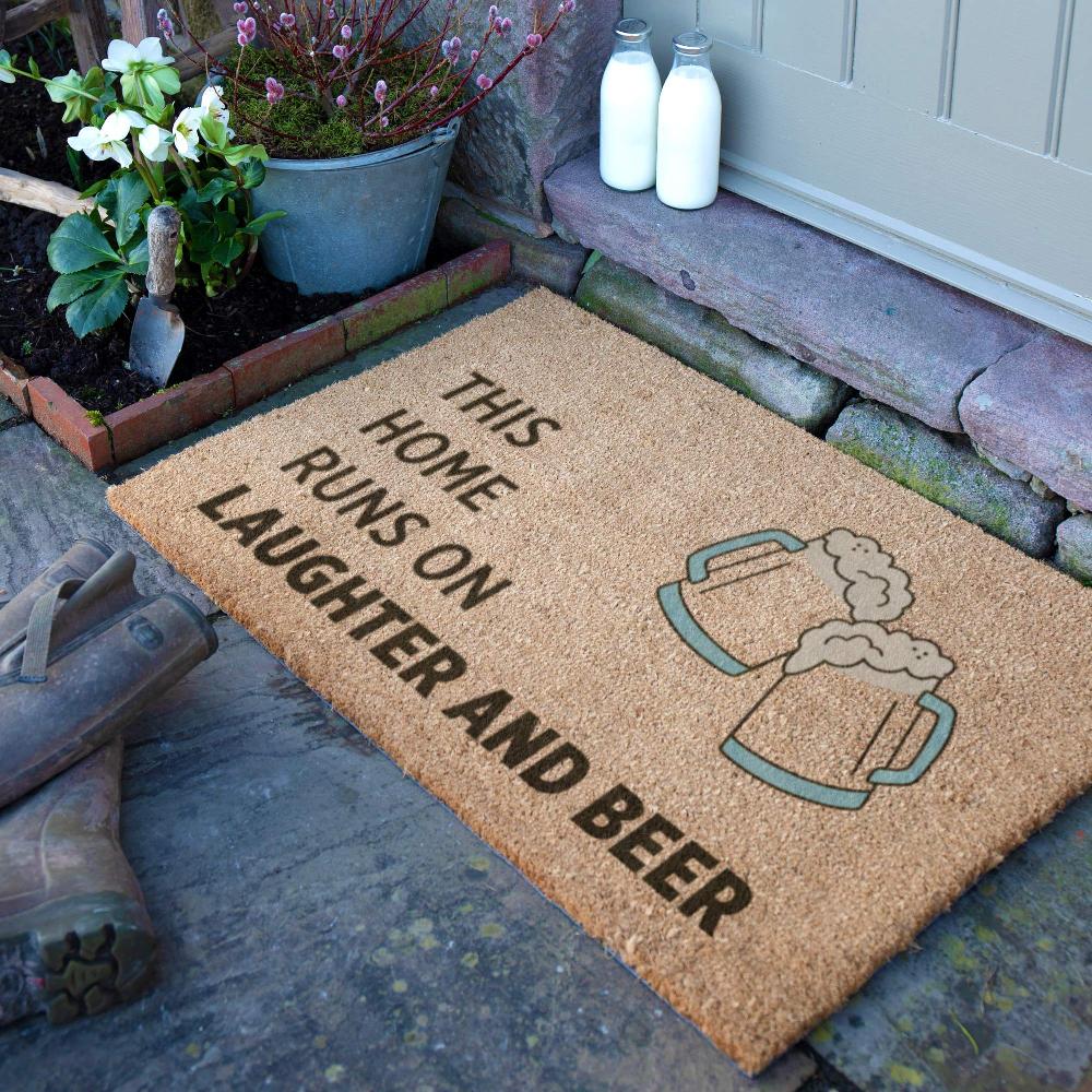 artsy doormats Laughter and Beer Doormat (90 x 60cm)