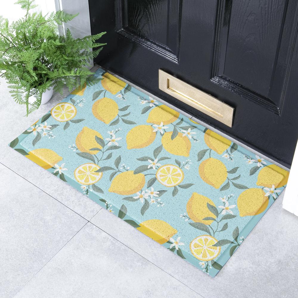 Artsy Doormats Lemons On Blue Doormat (70 X 40cm)