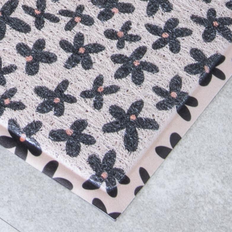 Artsy Doormats Navy Flower Doormat (70 X 40cm)